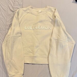 Lululemon scuba oversized pullover - wordmark - bone sweatshirt